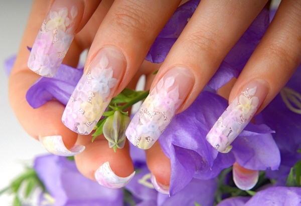 beautiful acrylic nail art ideas flowers