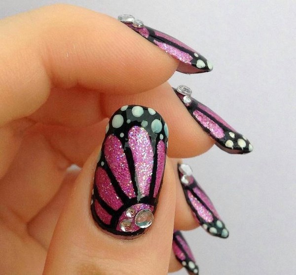 beautiful butterfly wings nails art ideas