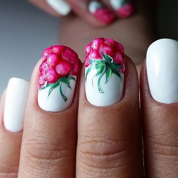 beautiful summer nail designs rasberries