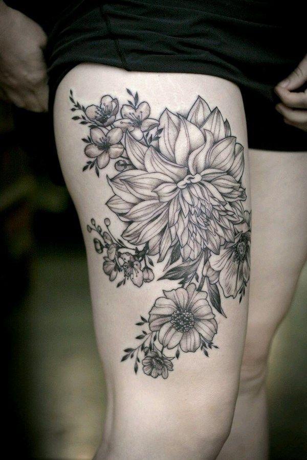 beautiful thigh tattoo ideas