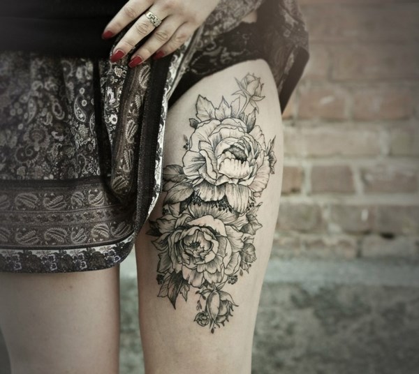 beautiful thigh tattoos designs and ideas