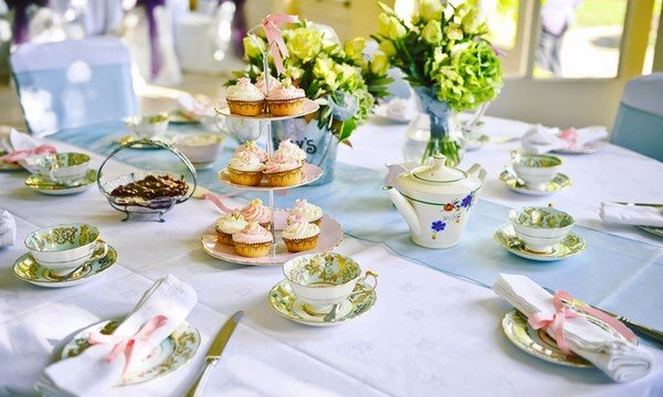 bridal shower baby shower afternoon tea table