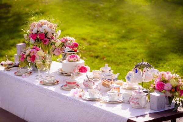 bridal garden tea ideas table decoration
