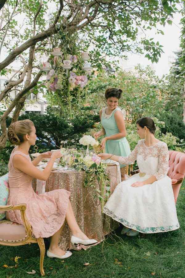 bachelorette party garden tea vintage theme