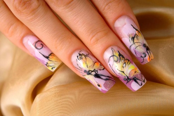 butterfly nails ideas acrylic nail designs