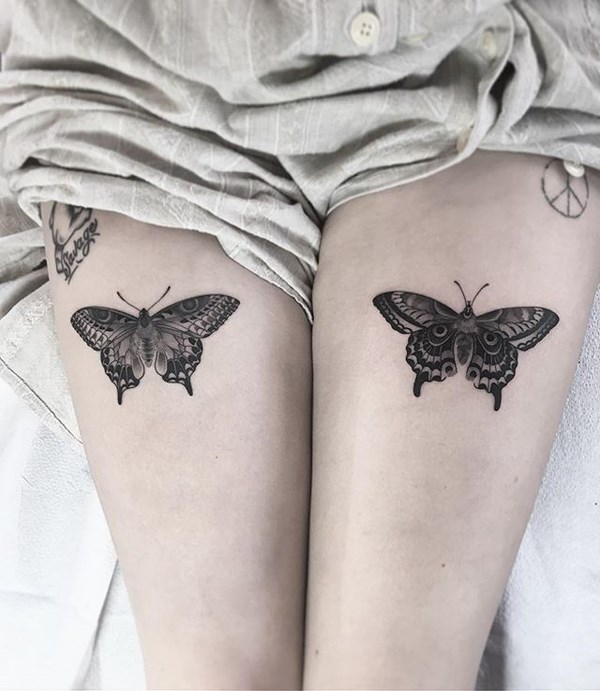 butterfly tattoos on thighs