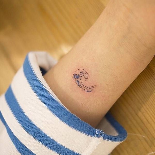 cute little tattoo for women wave