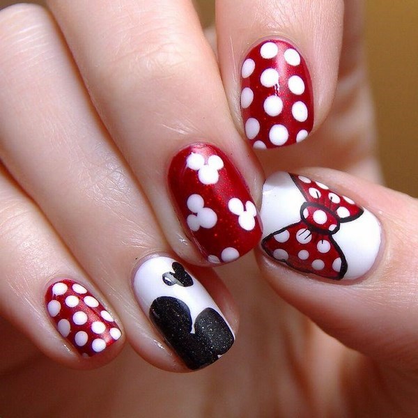 mickey minnie mouse nails summer ideas