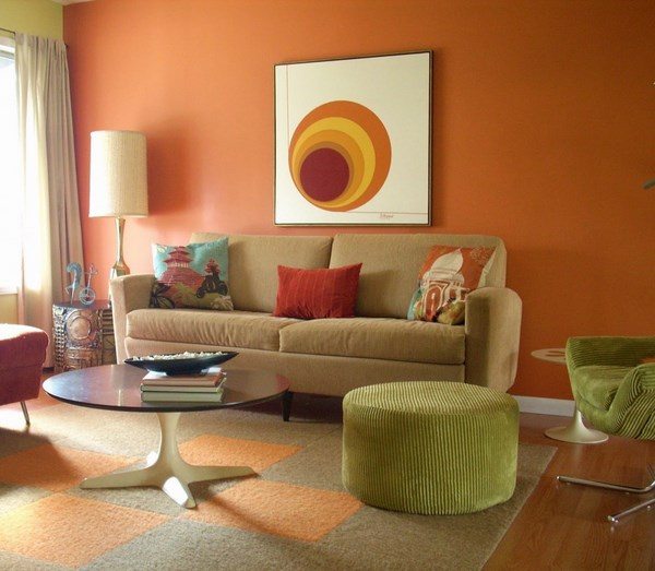 modern design of the living room using analogous color scheme