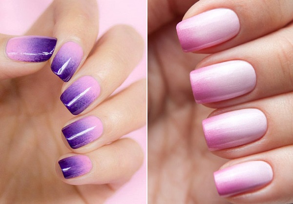 modern summer nail art gradient colors