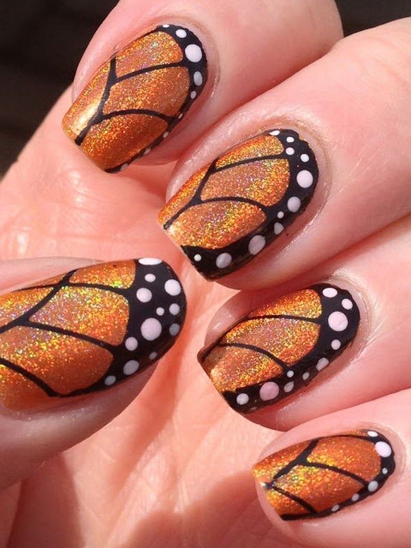 original butterfly wings nail designs