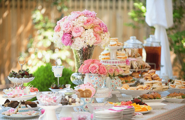 shabby chic party ideas for bridal showers table decorating ideas