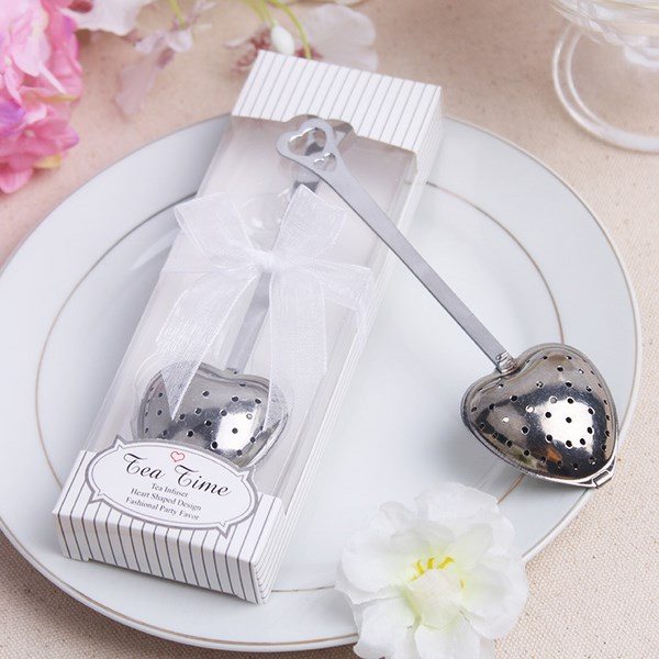 party favors heart shaped stainless steel tea infuser