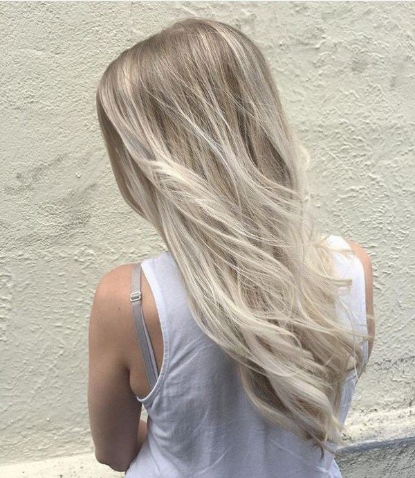 trendy long ash blonde hair