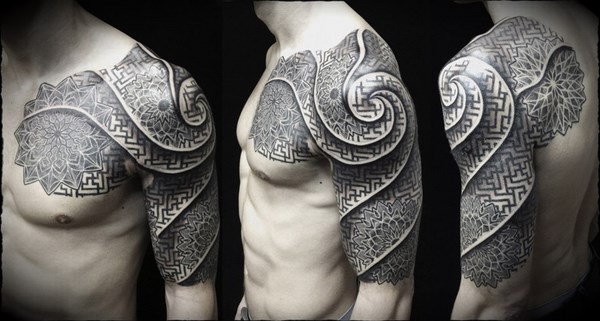 unique-dotwork-tattoos-for-men-half-sleeve
