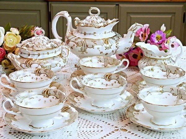 victorian tea set for afternnon tea party