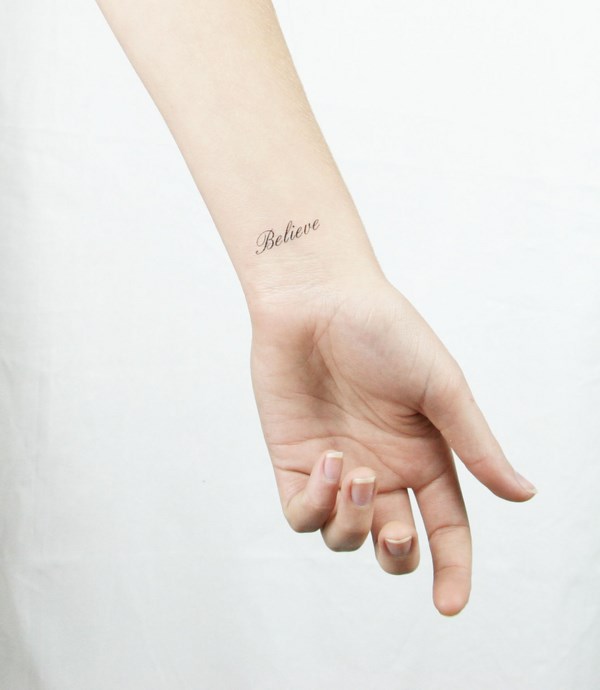 word tattoo for women tiny design ideas