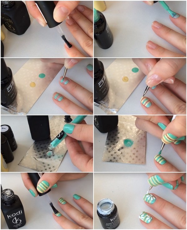 DIY nail decoration ideas how to draw daisy tutorial