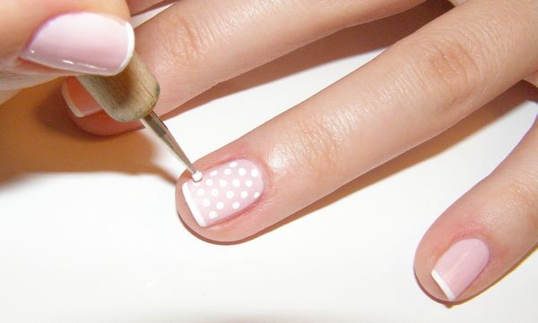 DIY polka dots nail designs ideas