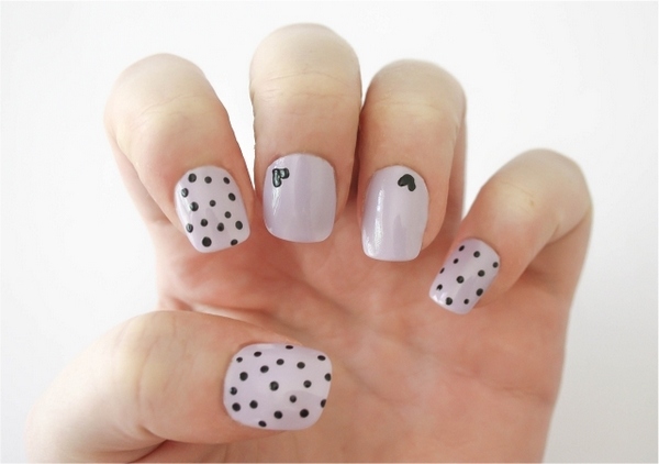 Easy polka dot nail design