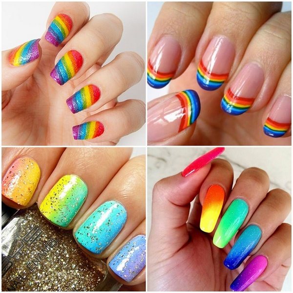 Rainbow nails ideas for the summer