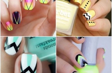beautiful-summer-nail-design-ideas-geometric-shapes