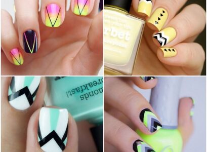 beautiful-summer-nail-design-ideas-geometric-shapes
