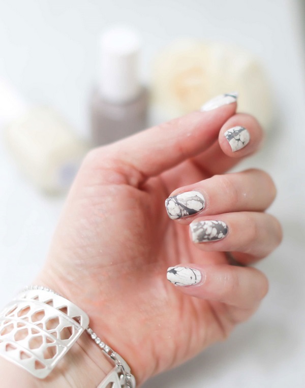 elegant marble nail design ideas