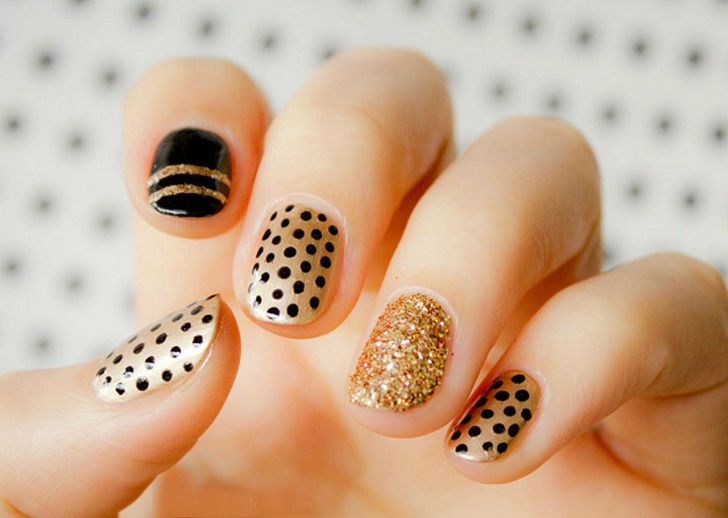 DIY polka dots nail art ideas and step by step tutorial