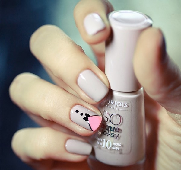 nude manicure ideas for french manicure tuxedo