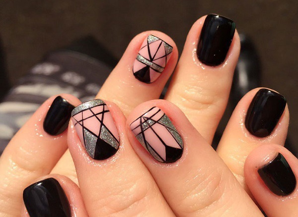 original nail designs with geometric pattern