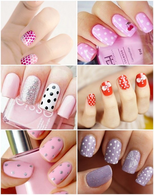 polka dot nail design ideas for the summer