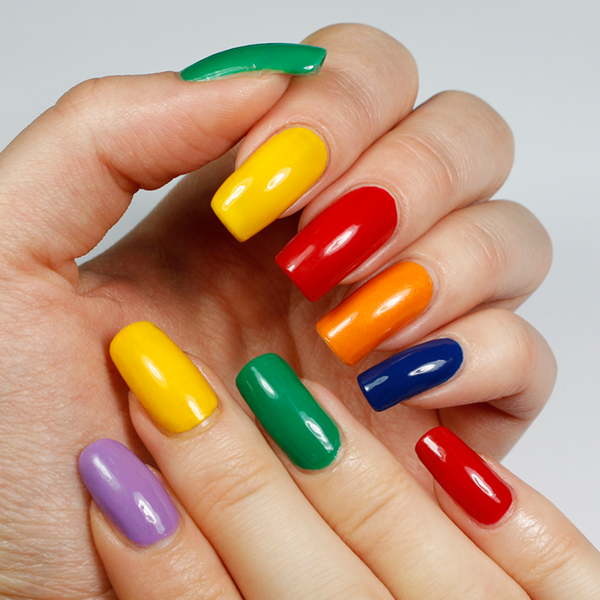 rainbow nails ideas for summer manicure