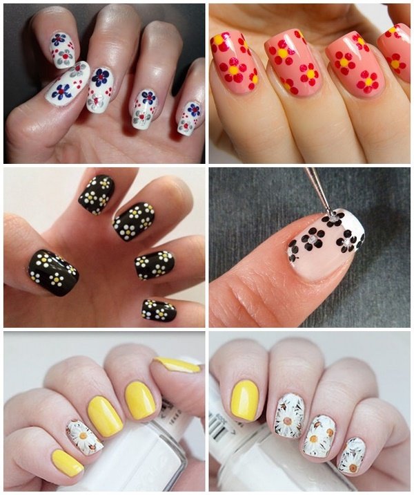 spring and summer nails daisy nail ideas