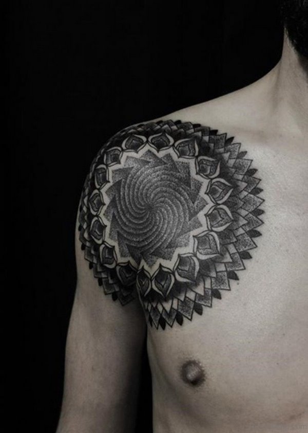 Mandala tattoo on shoulder mens designs ideas