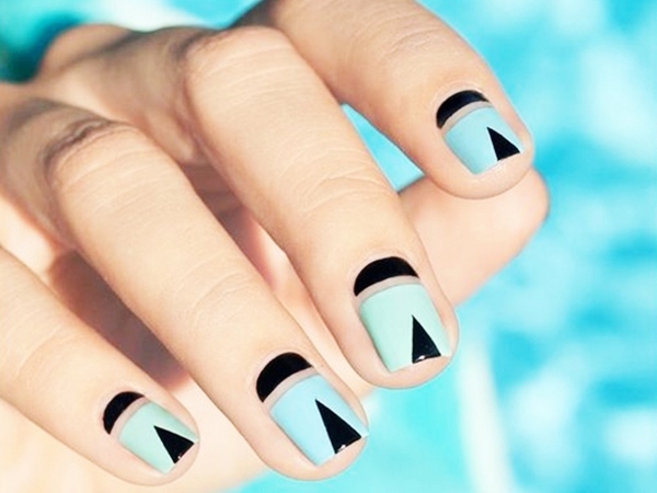 Summer nail art geometric nails 