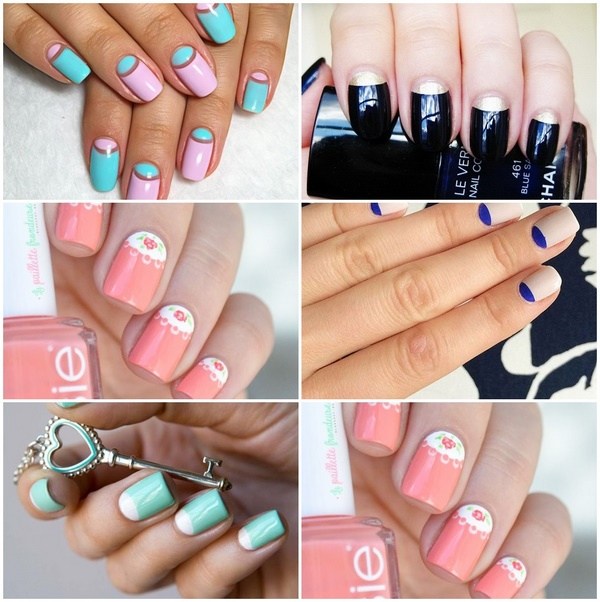 half moon nails designs for the summer