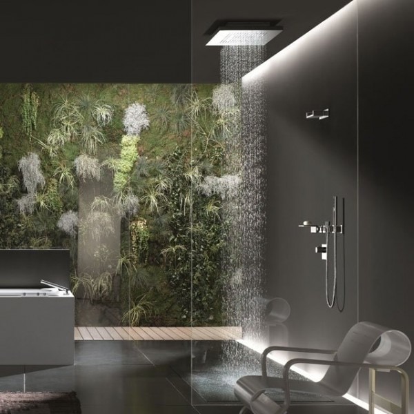 contemporary bathroom design ideas walk in shower rain showerhead