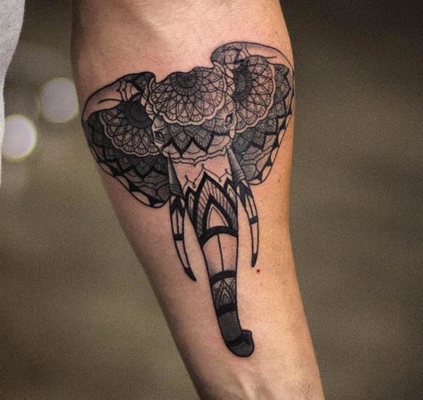 elephant tattoo mandala design ideas