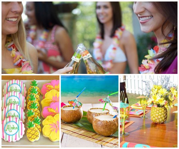 hawaiian bachelorette party ideas tropical decor