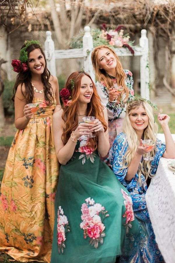 how to organize a bohemian style bridal shower
