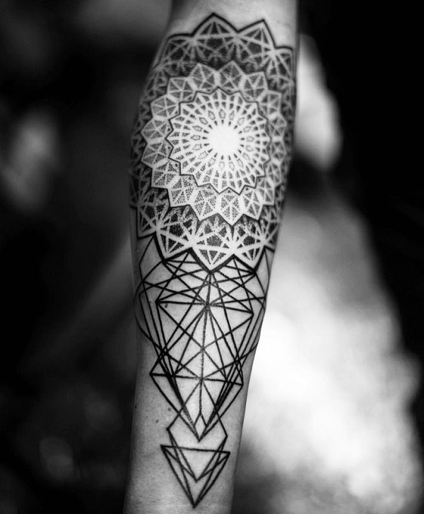 mandala dotwork tattoo geometric tattoo design