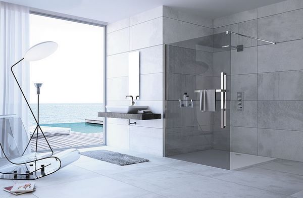 modern bathroom design shower glass screen