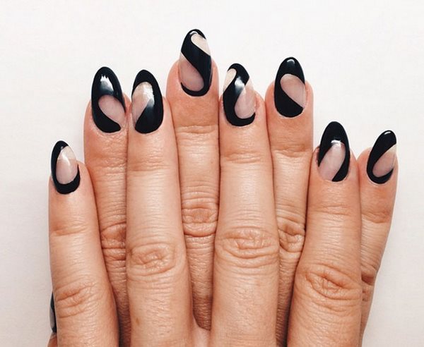 original nail art ideas black manicure