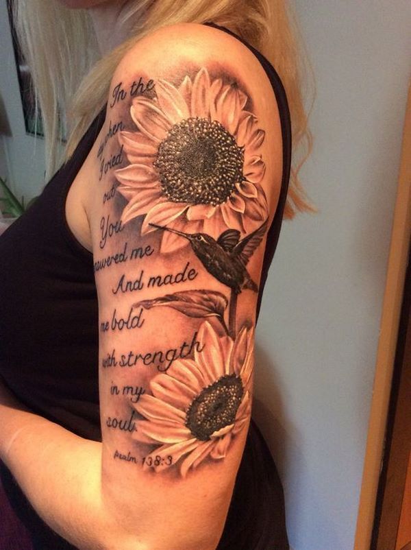 sunflower tattoo ideas for women