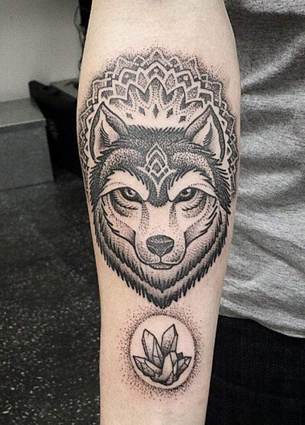 wolf tattoo mandala ideas what is the meaning