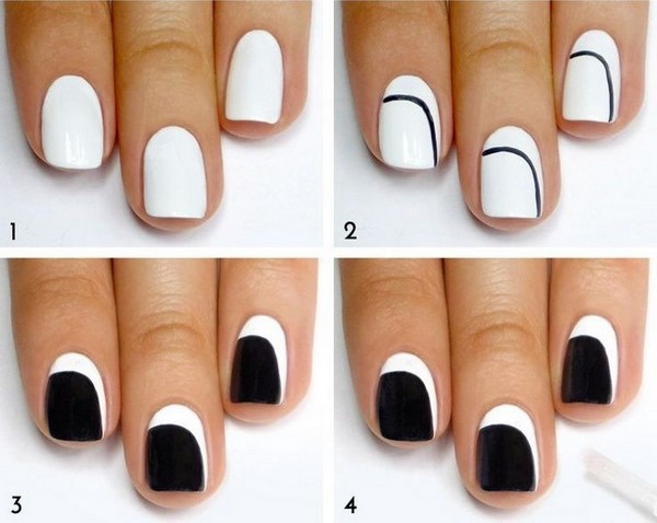 DIY nail art manicure design