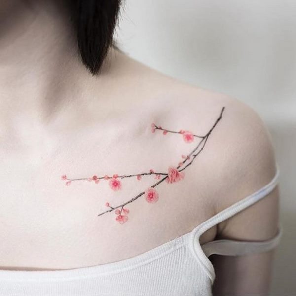 beautiful sakura tattoo ideas for women