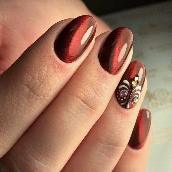 brown copper nail polish glossy finish
