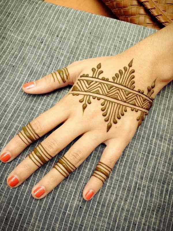 easy DIY henna hand designs ideas